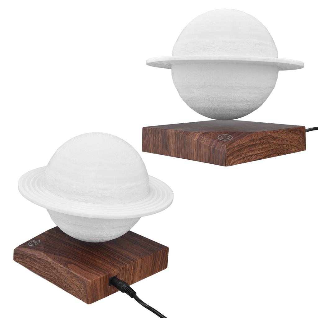 3D Printing Magnetic Levitation Floating LED Saturn Lamp Night Light with 3 Color Modes