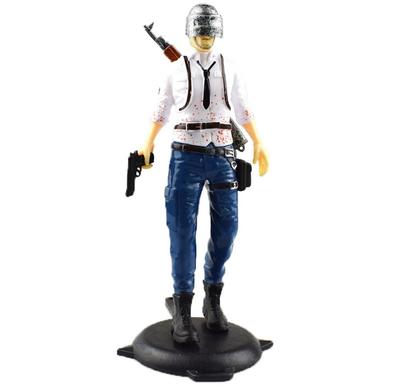 Game PUBG Battle Royale Action Figures With Helmets PUBG Cake Decoration Figure Toys For Battle Royale Fans Collections