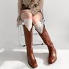 Women's Sexy Black Lace Splicing Stockings JK Lolita Lace-trimmed Spring Autumn Long Tube Socks Sweet Girls Over Knee Sock