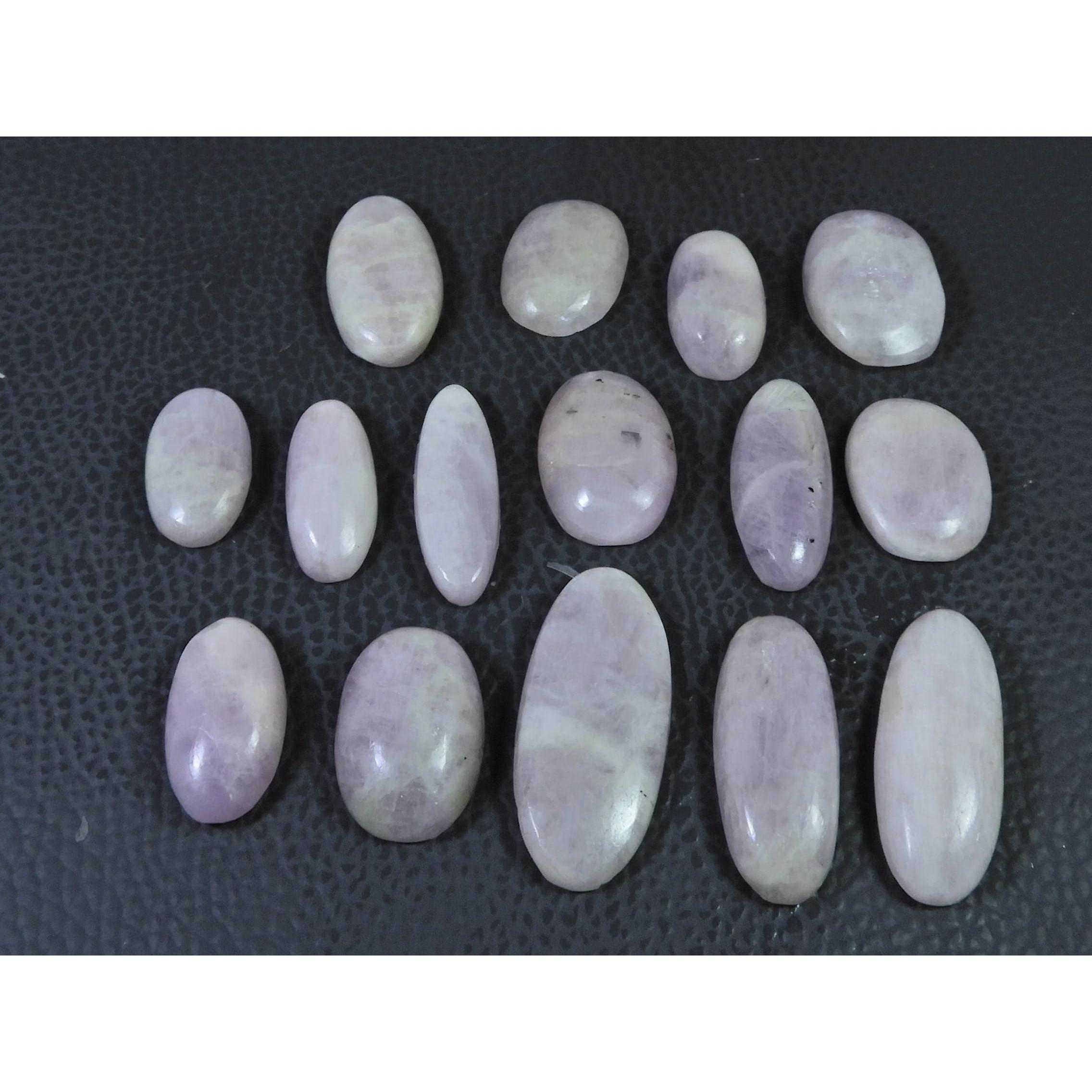 236Cts. Natural Pink Kunzite Oval Cabochon Gemstone 15Pcs Lot C-1145