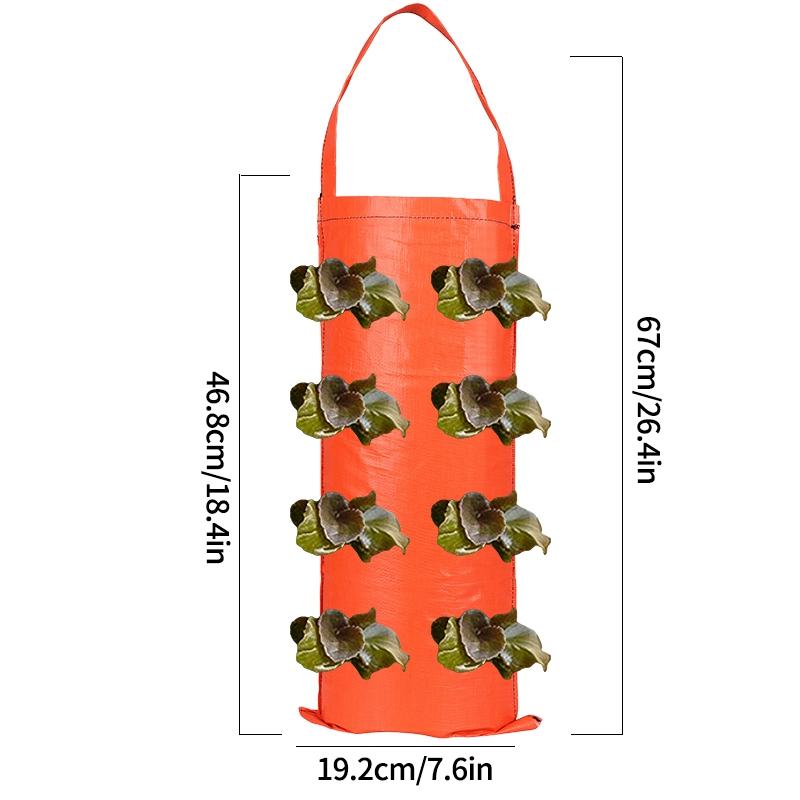 Hanging Strawberry Grow Bag Planter With Planting Holes Heavy Duty Durable Vertical Hanging Planter For Vegetable Tomato Potato