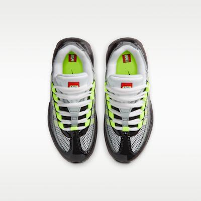 Kids' Sneakers Nike Air Max 95 LEGO Neon (PS) Black/Dark Smoke Grey/Smoke Grey/Metallic Silver