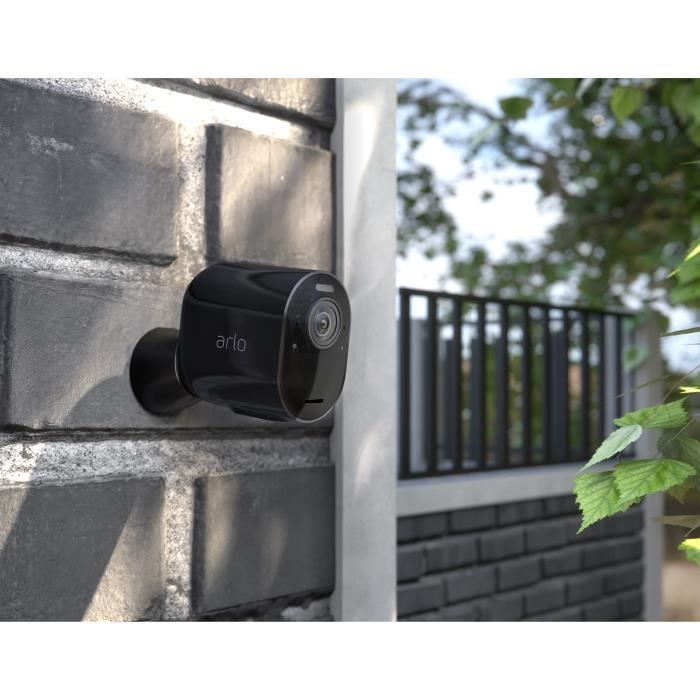 Arlo Ultra 2 - Pack De 2 Caméras De Surveillance Wifi Sans Fil - Noir - 4K - Batterie De 6 Mois - Champ De Vision À 180°