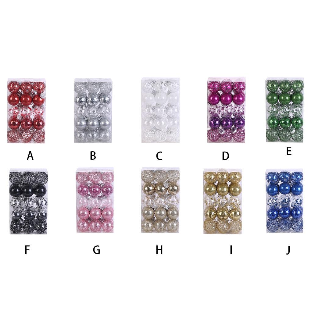 30pcs/set Christmas Balls Safe Ingredients High-end Texture Reusable Ornaments For Christmas Tree