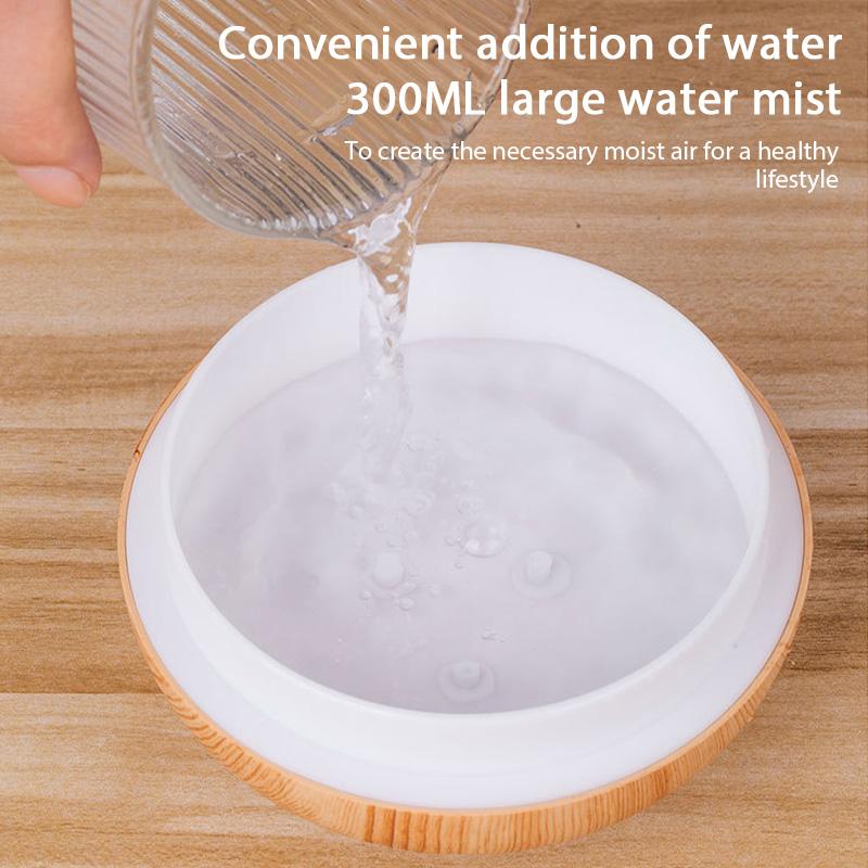 Mini Vase Humidificateur d'Air à Grain de Bois USB Électrique Ultrasonique Eau Arôme Huile Essentielle Diffuseur Parfum Pièce Maison Purificateur d'Air