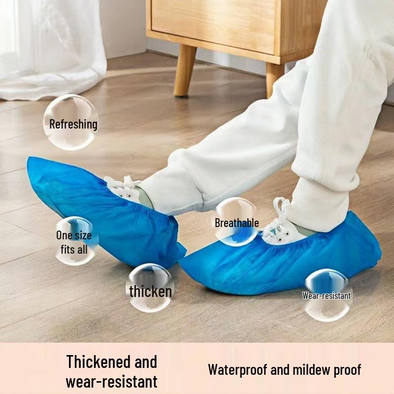 Breathable Non-Slip Disposable Shoe Covers - Thickened, Wear-Resistant, Anti-Static for Indoor Use