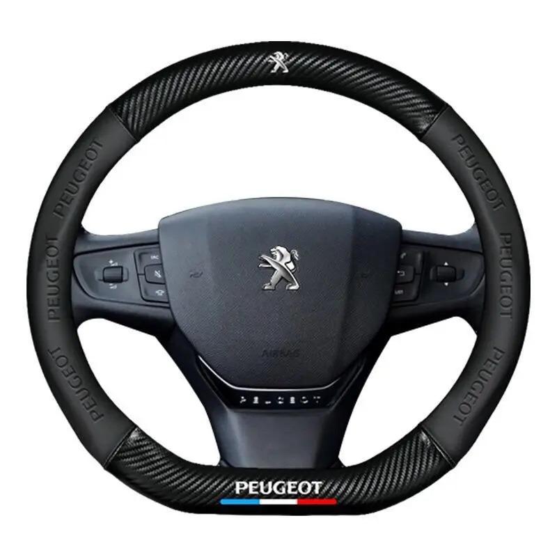 Car Anti-slip Leather Steering Wheel Cover For Peugeot 107 108 206 207 208 301 307 308 406 407 408S 508 607 106 3008 4008 5008 GT