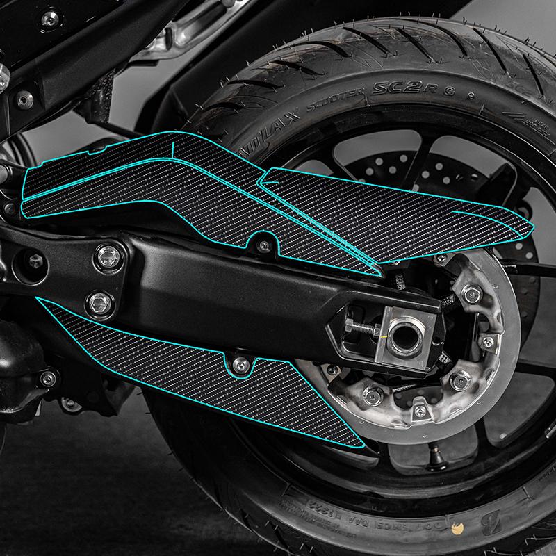 For 2025 Yamaha TMAX560 TechMax 3D Carbon Fiber Tank Decal UV-Resistant Anti-Yellowing High-Adhesion Mod Accessories