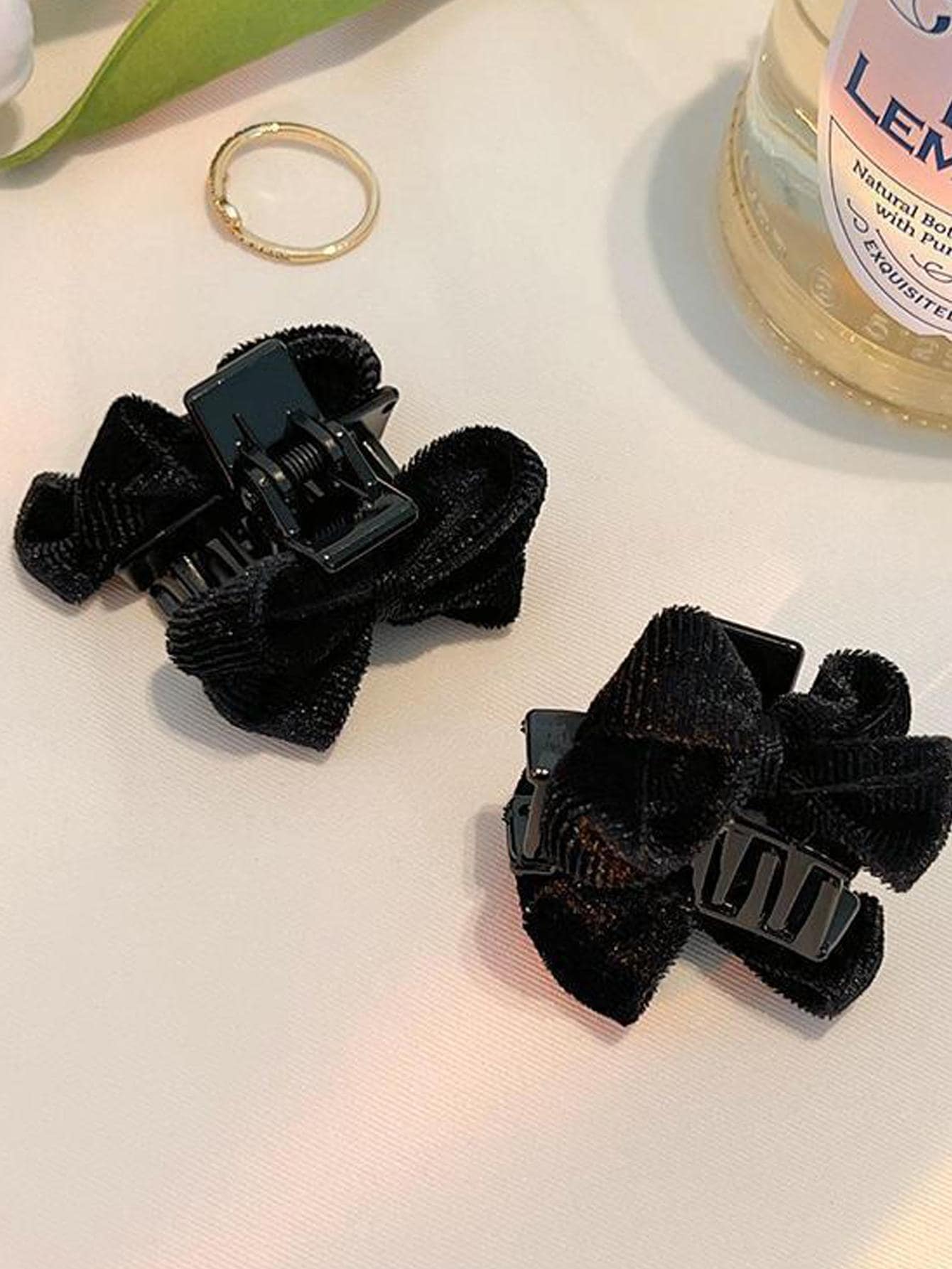 

2Pcs Fashion Solid Bow Hair Claws For Women Girls Party Hair Accessories