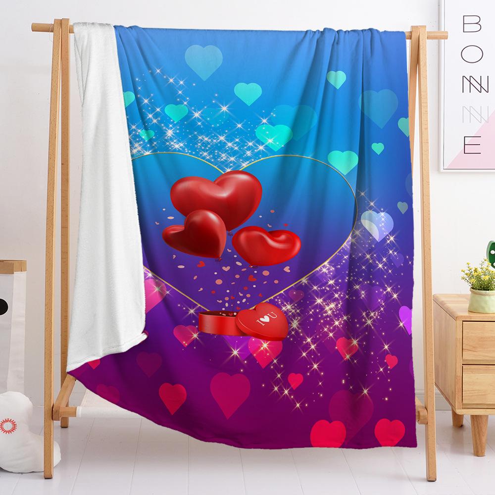 Valentine'S Day Blanket Love Flannel Blanket Autumn Spring Autumn European And American Sizes