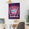 Bayern Munich Custom Your Name Wall Decor Tapestry Art For Pet Memorial Birthdaywedding Party Backdrop Family Gift