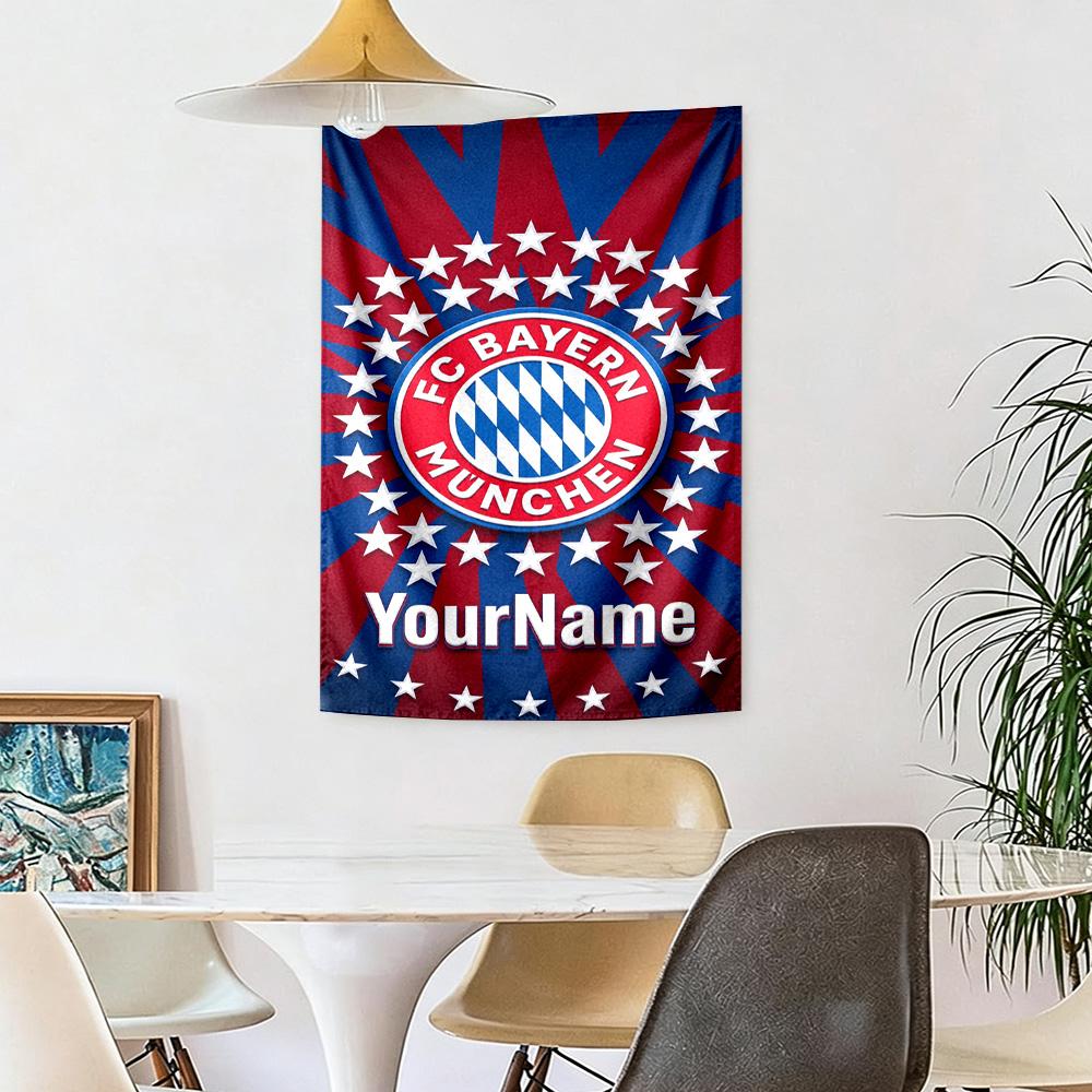 Bayern Munich Custom Your Name Wall Decor Tapestry Art For Pet Memorial Birthdaywedding Party Backdrop Family Gift