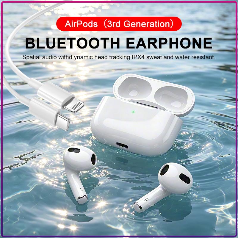 Spatial Audio Bluetooth Wireless Earbuds AirPods 3 Design Touch Sensor Clear Voice Call Portable Charging Box In Ear Sports Bluetooth Headphones