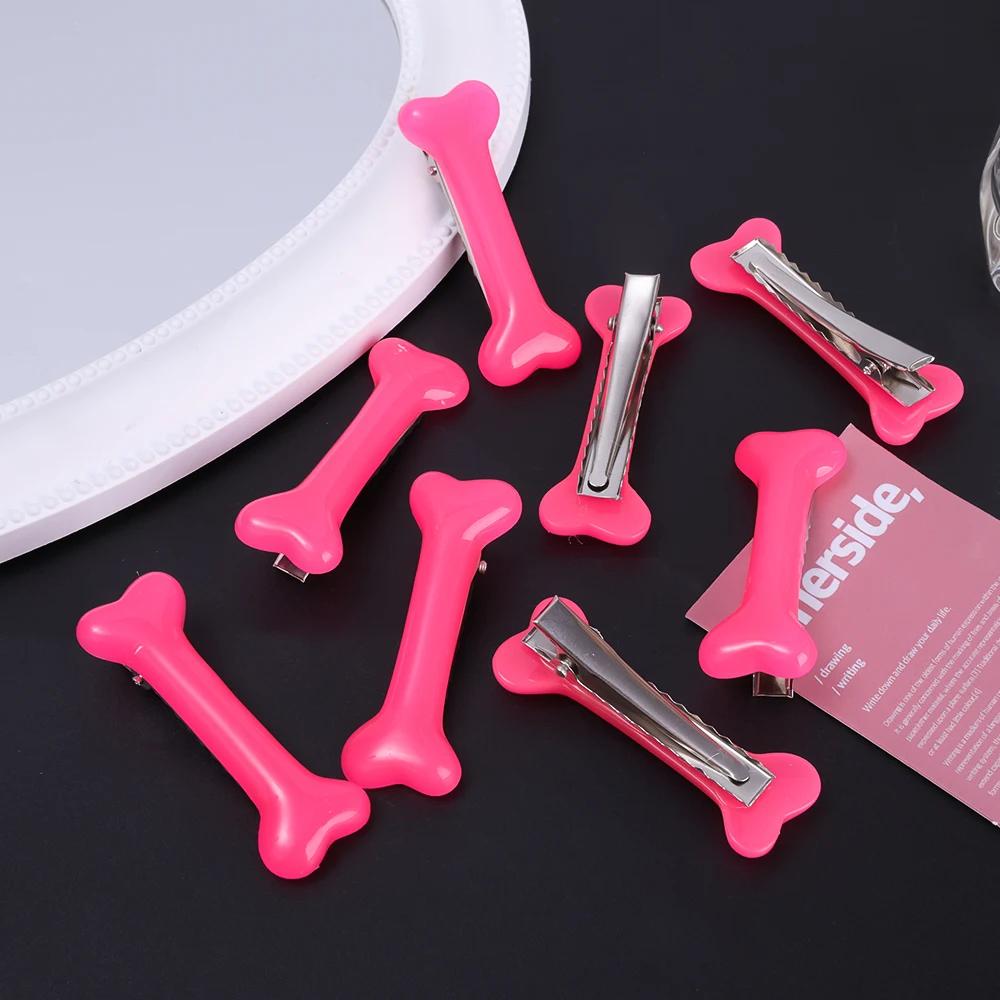 

Белая костяная заколка для волос Милая мультяшная невидимка Мода для девочек Украшение в виде собачьих костей Маленькие заколки-невидимки Заколки Аксессуары Y2K 2pcs