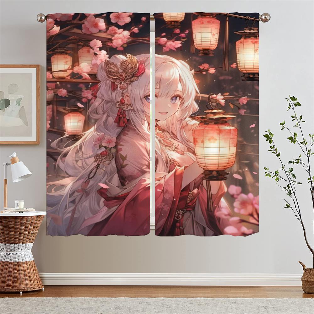 Vacker Gammaldags Animation Gir Billiga Saker Med Fri Frakt för Heminredning Gardiner för Sovrumsfönster Skira Gardiner