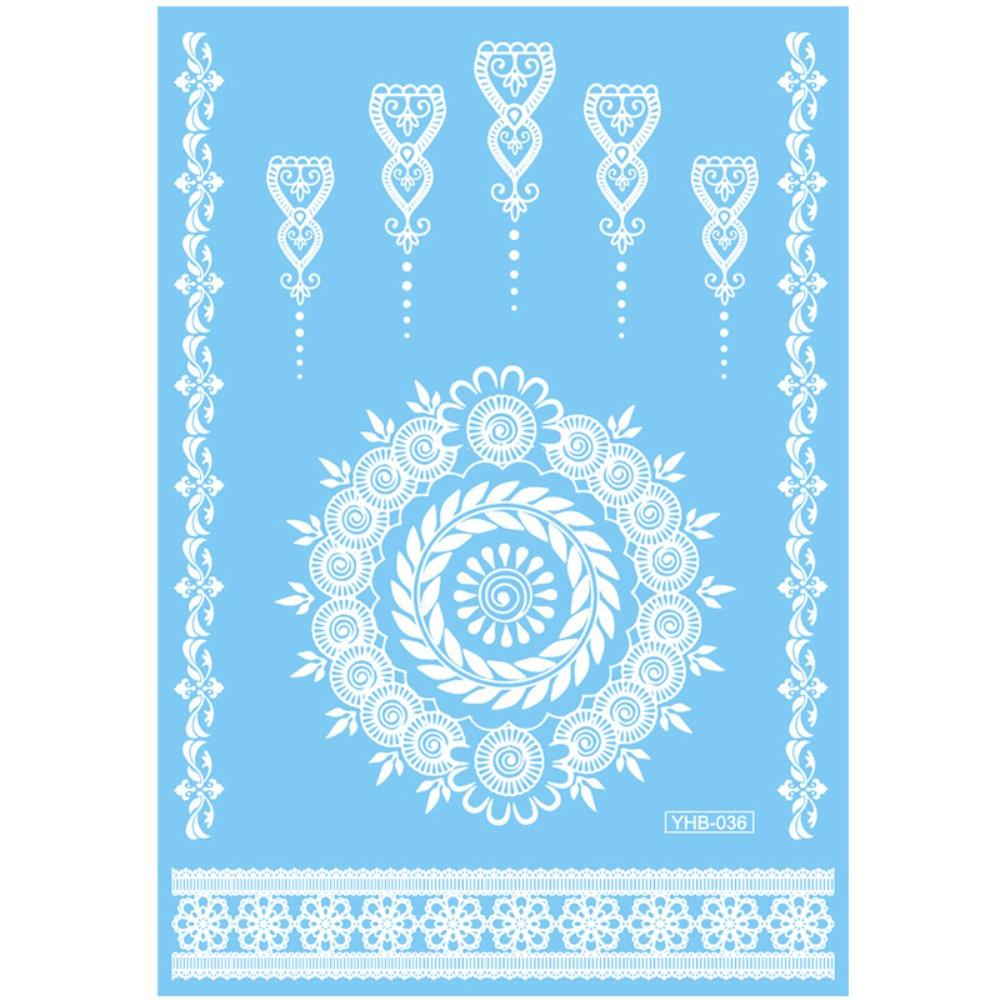Lace Flower White Tattoo Stickers Long-lasting Butterfly Tattoo Stickers Women Men