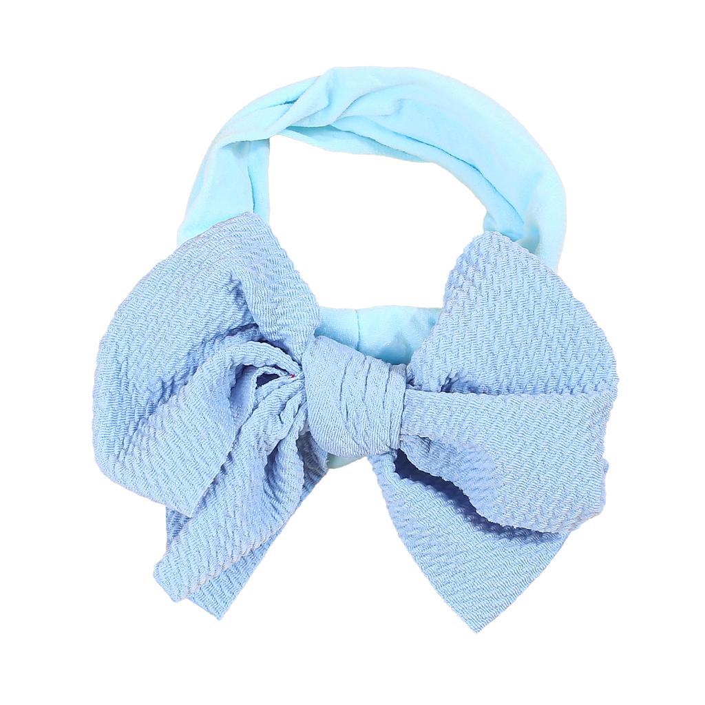 5inch Fabric Hair Bows for Baby Headbands Elastic Soft Newborn Headbands for Baby Girls Children Turban Infant Hair Accessories