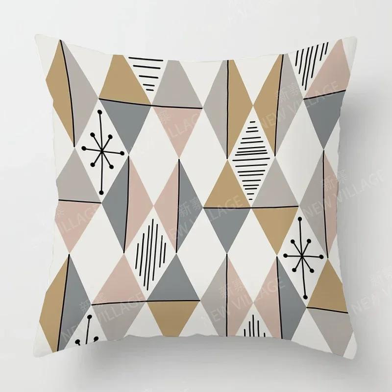 Nordic Fall Home Decor Autumn Throw Pillow Case Sofa Cushion Cover Modern  Geometry