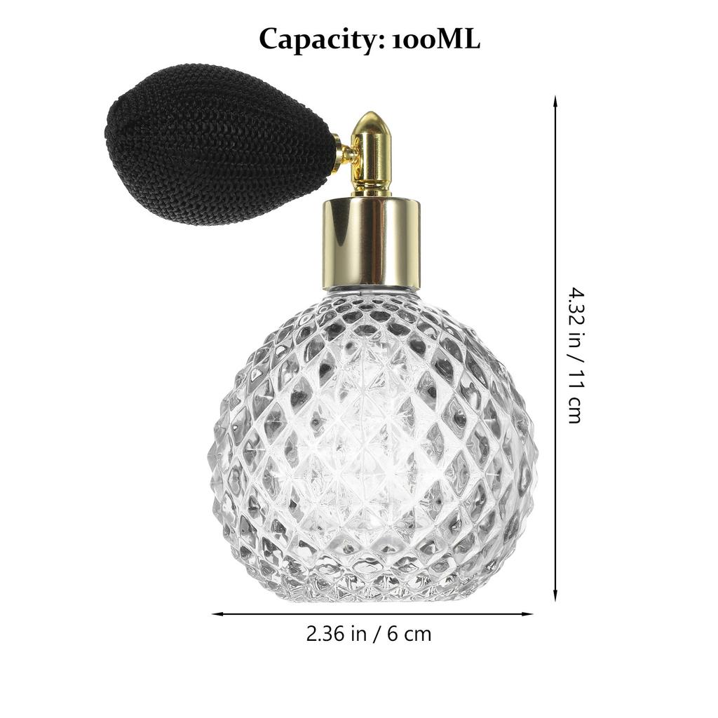 Empty Glass Gasbag Perfume Bottle Spray Travel Refillable Bottle for Perfume Samples Leak Proof Thickened Glass Portable Compact