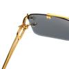 Fashion Rimless Square Double Bridge Sun Glasses Vintage Women Men Sunglasses UV400