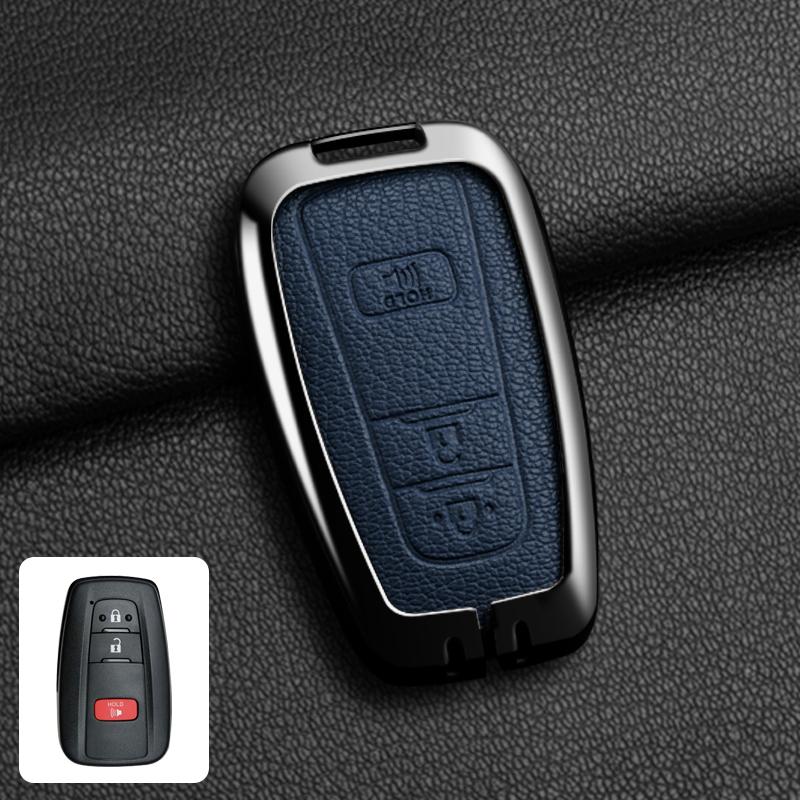 Car Key Case Cover Protector Shell Bag for Toyota Camry Avalon C-HR Prius Corolla GT86 Highlander RAV4 4Runner Prado 2018-2024