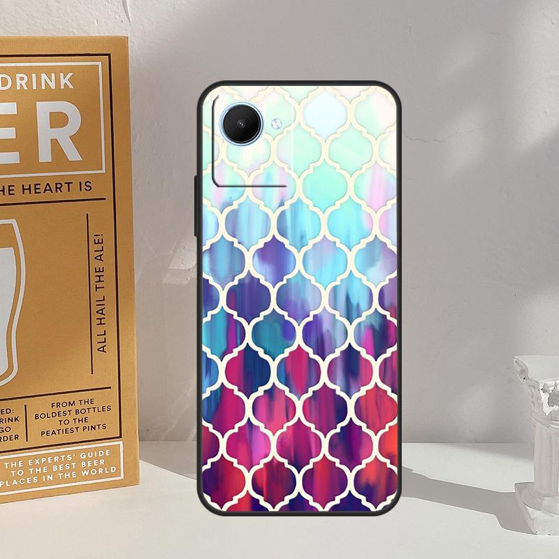Moroccan Tile For Realme GT 6 6T 5 GT7 Pro C67 C75 C61 C55 C53 C51 C21Y C25S 10 11 12 13 14 Pro Plus Case