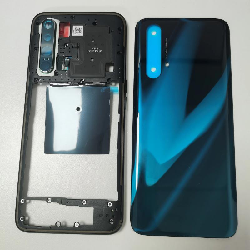 Full Housing Case For OPPO Realme X3 SuperZoom RMX2142 Middle Frame Back Battery Cover Panel Housing Case Repair Parts