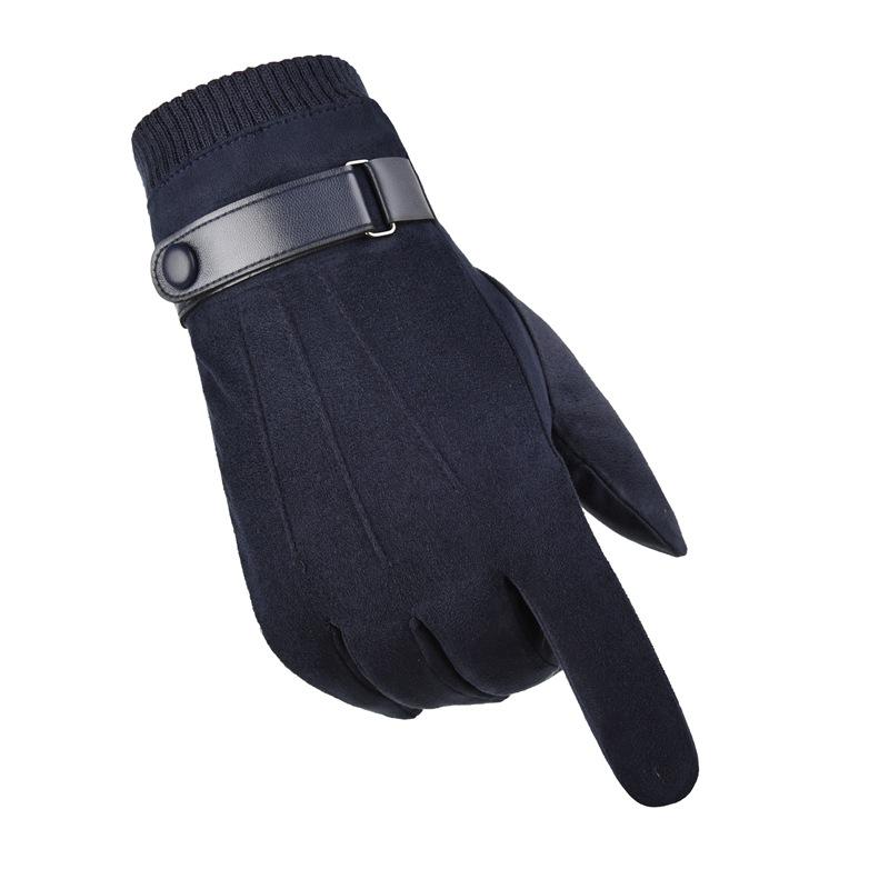 Cycling gloves men's winter velvet to keep warm
