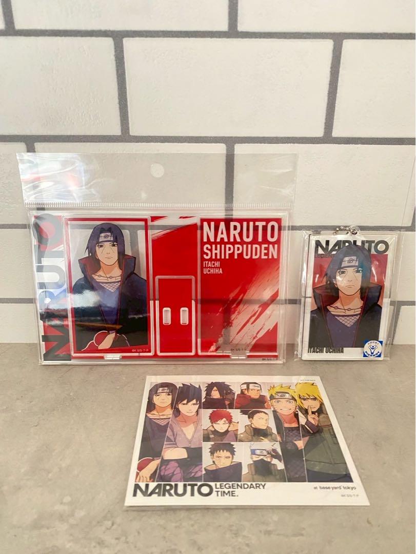 

[USED] NARUTO Baseyard Acrylic Stand Plate Acrylic Keychain Bonus Itachi 3 Pieces