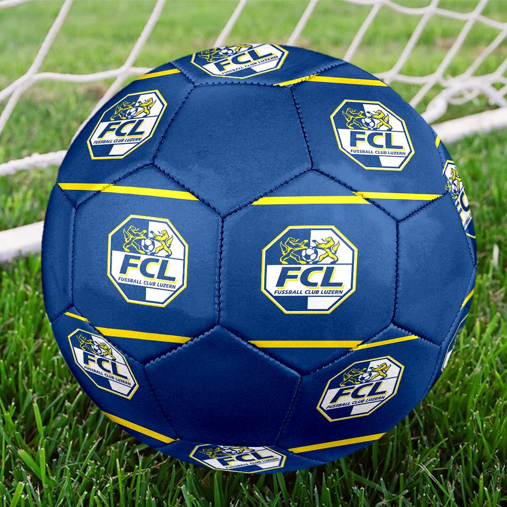 Pallone da Calcetto Indoor FC Luzern Colorato Per Tutte le Età Misura 5 Cucito a Macchina PVC Pronto per la Competizione Resistente Alto Rimbalzo