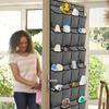 24Pocket Hanging Shoe Holder Storage Box Over Door Rack Hanger Closet Organize