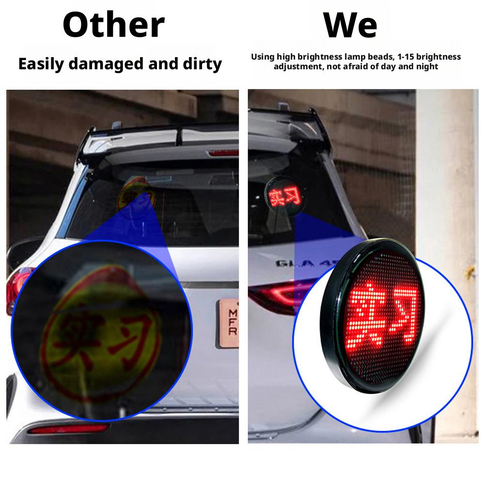 Auto LED-Bildschirm Schild Bluetooth Scrolling Nachricht App-Steuerung Mit Fernbedienung Fingerlicht Display Schild Benutzerdefinierter Text Muster Animation
