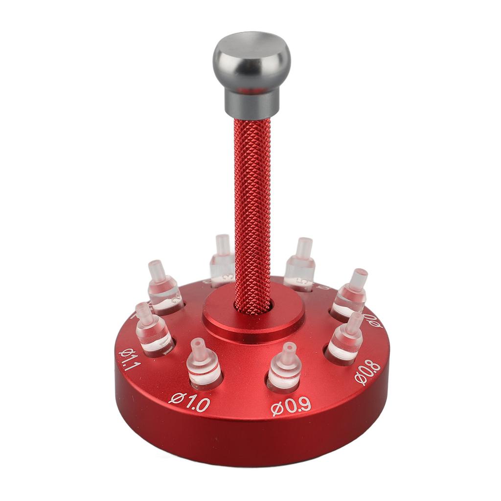 Uhrzeiger Einsetzwerkzeug Setzpresse Legierter Stahl Uhrzeiger Einsetzer mit 8 Stück Setzköpfen für Uhrmacher