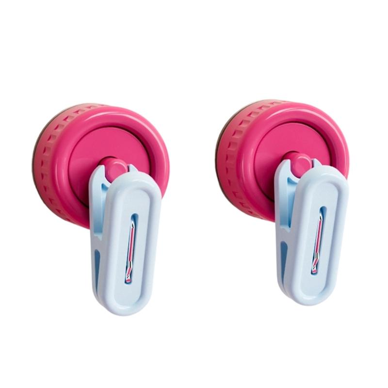 

2PCS Adjustable Swivels Suction Hook Strong Adhesives Wall Mount For Hanging Clothes Towels In Bathroom Kitchen роза розовый