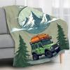 Mountain Explorer Design Pattern Flannel printed blanket suitable for all seasons suitable for living room office sofa travel