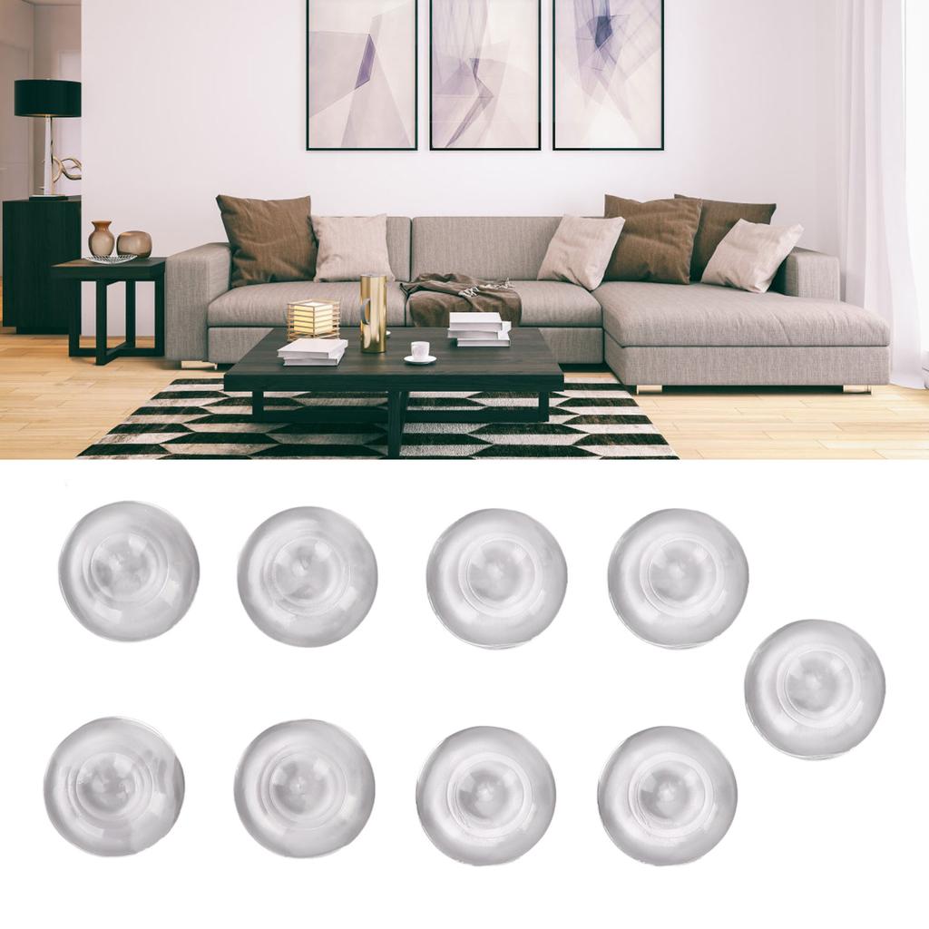 9 protectores de puerta transparentes superadhesivos con reducción de ruido, reutilizables, de silicona para pared.