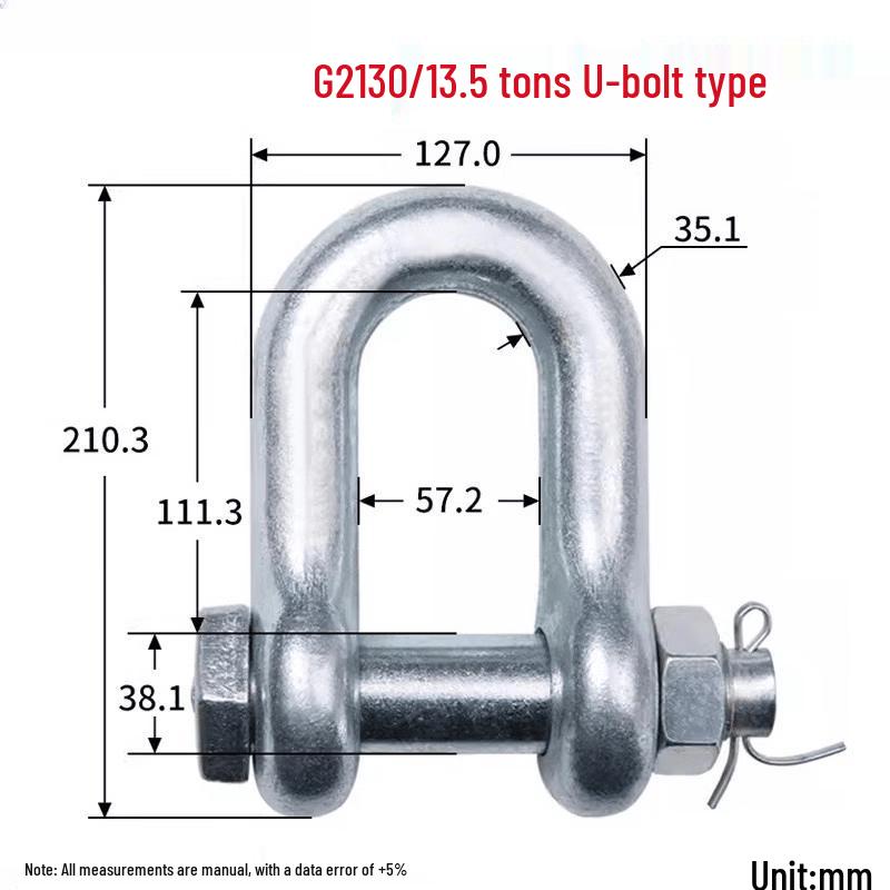 Jundingying 13.5-Ton U-Nut Bow Shackle