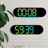 RGB LED Digital Wall Clock - Large Screen, Color Changing, Multifunctional for Living Room