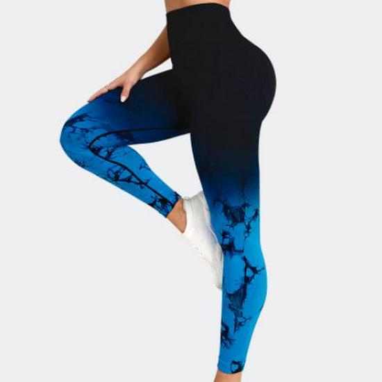 Gradient High Waist Yoga Leggings: Fat Burning, Hip Lifting, Tummy Control Fitness Pants