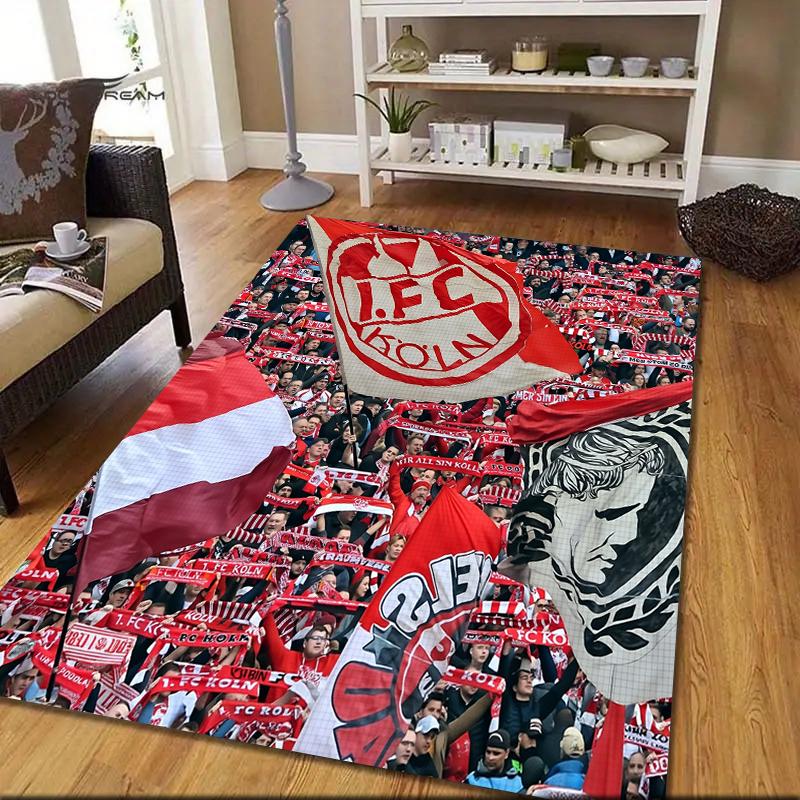 Koln FC Pattern Square Carpet,Area Rug,Carpet Rug for Living Room Bedroom Sofa Playroom Decor,Non-slip Floor Mat,Holiday Birthday Gifts 60cmx90cm