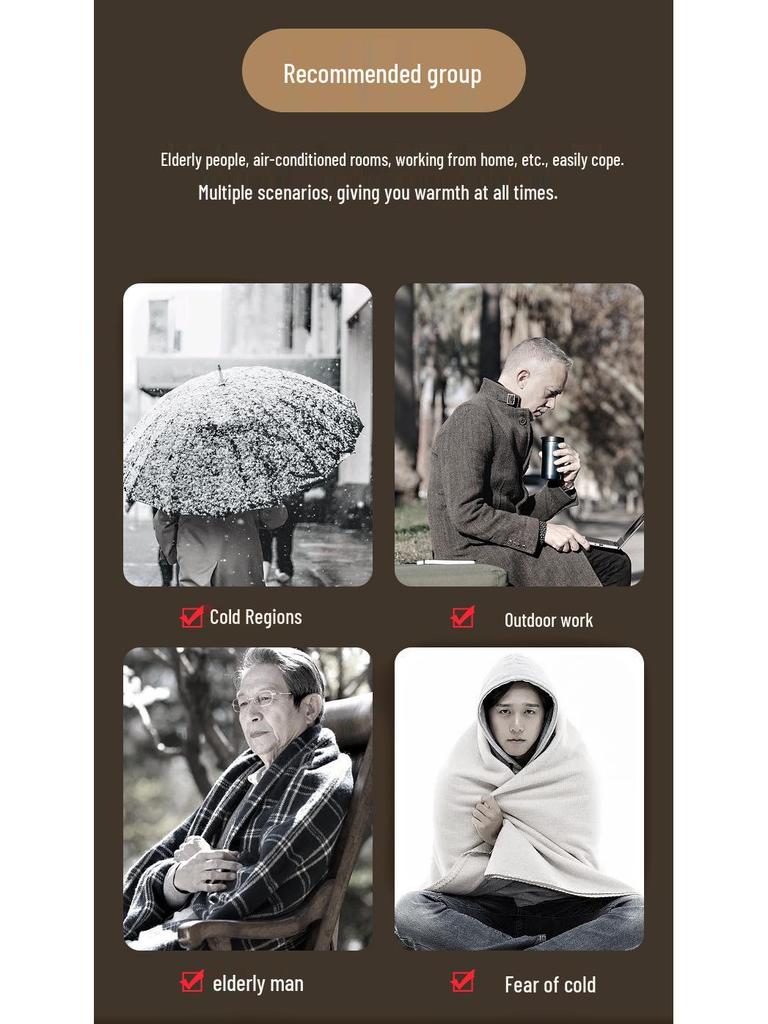 Smart Heated Cotton Jacket with Carbon Fiber for Winter Travel Protection