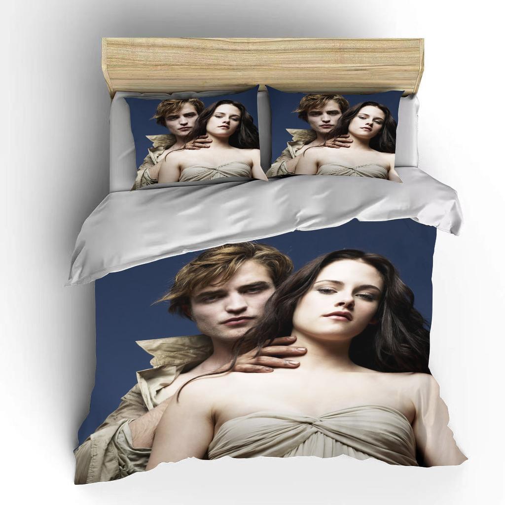 10 Sizes Movie Twilight 3D Bedding Set Character Printed Duvet Cover Fashion Bed Linens For Adults Twin Full Queen King