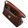 Coach Chelsea 36 Logo Charm Push Lock Closure With Zipper Pocket Natural Pebble Leather Shoulder Bag Large Women shoulder bag Maple-Brown CDS62-B4MPL