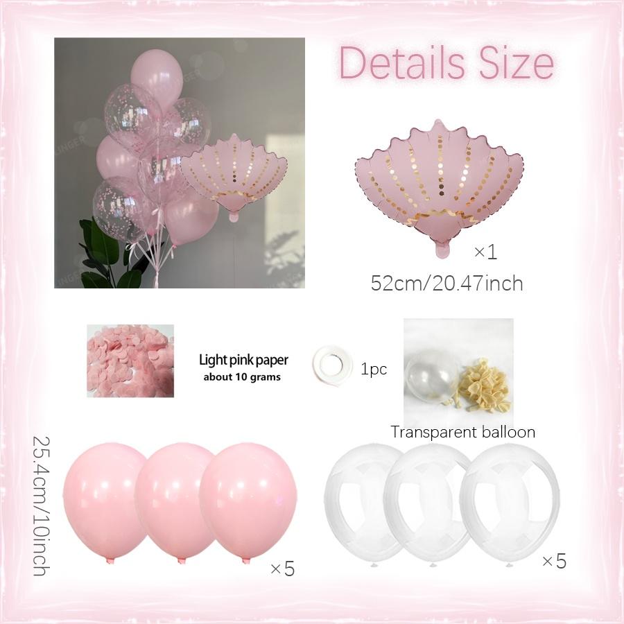 

Ocean Animal Balloon Set Pink Seahorse and Shell Shaped Balloon Pink Numbers 0-9 for Birthday Party Ocean Theme Party Decoration Other