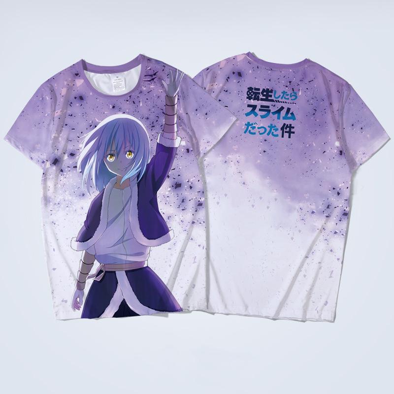 Anime trička Tenkrát jsem se reinkarnoval jako sliz 3D tištěný streetwear Muži Ženy Tričko nadměrné velikosti Harajuku Dětská trička Topy
