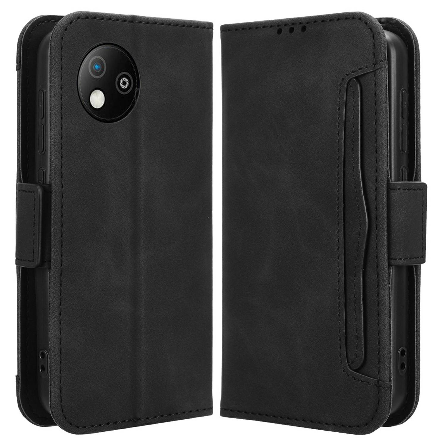 

Кожаный чехол-бумажник для ZTE Blade A35 Lite/A35 Core с несколькими отделениями для карт A