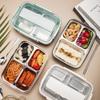 Auslaufsichere Lunchbox aus Edelstahl mit 3/4 Fächern – langlebiger, leicht zu reinigender Bento-Behälter für Studenten und Büroangestellte