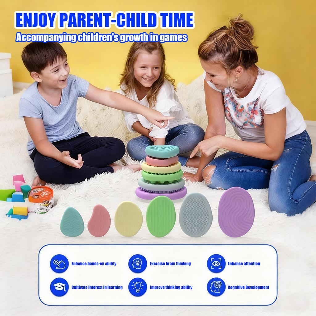 Children's Decompression Toy Colorful Sensory Strips Suction Cup Double-sided Sensory Strips