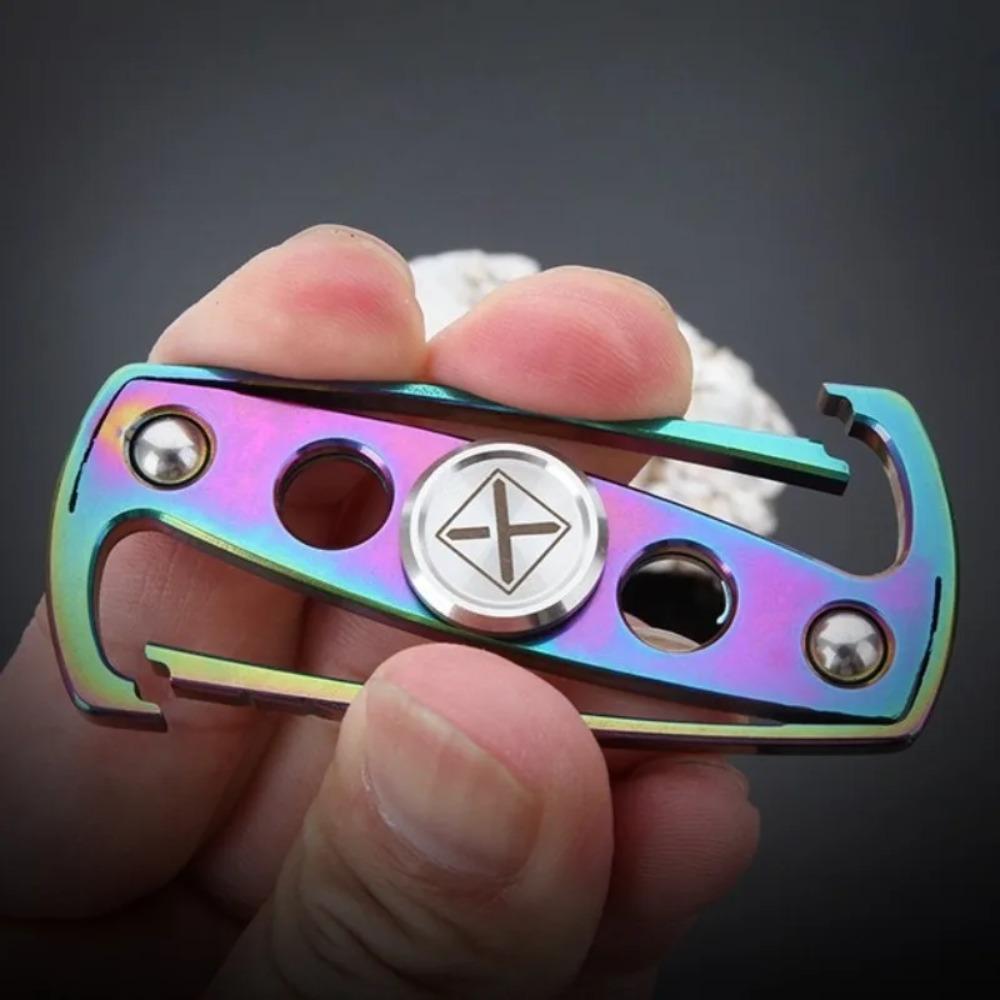 Fidget Spinner Roller Keychain Metal Hand Fingertip Spinning Top Tip EDC Stress Reducing Toys Anti Anxiety Adults Men Children