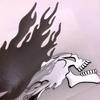 2 Stück 3D Flammen Geist Totenkopf Kopf Aufkleber Auto Motorrad Styling Dekoration Aufkleber Emblem Abziehbilder Auto Außen Dekor Zubehör